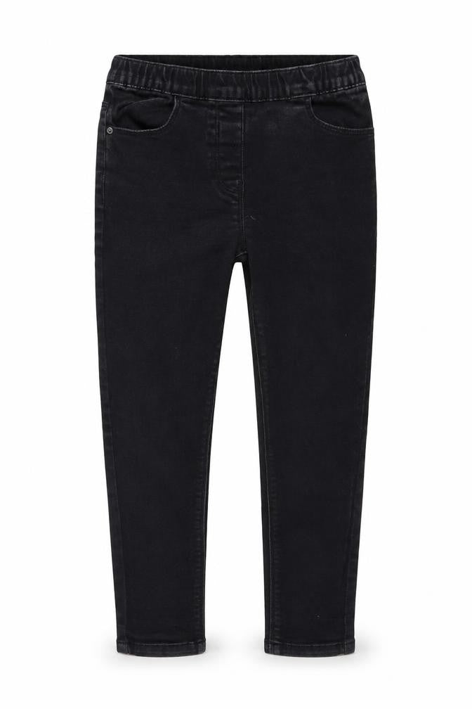 Matalan Girls Black Cotton Skinny Jeans Size 9 Months Regular Pullover