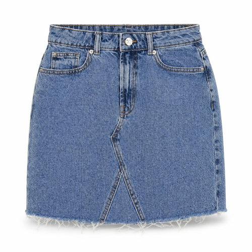 Denim & Co. Womens Blue Cotton Straight & Pencil Skirt Size 8 Zip