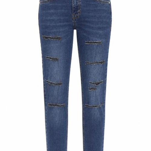 Topshop Womens Blue Cotton Skinny Jeans Size 28 in L30 in Slim Zip