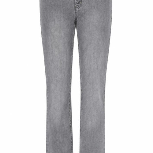 Oasis Womens Grey Cotton Straight Jeans Size 12 L34 in Regular Zip