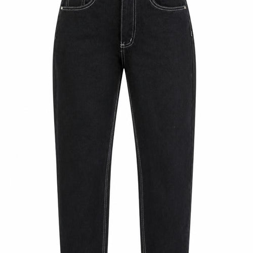 Preworn Womens Black Cotton Skinny Jeans Size 26 in L30 in Regular Zip - Contrast Stitching