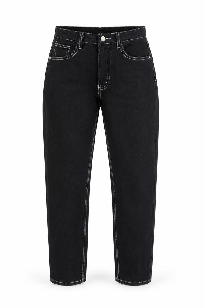 Preworn Womens Black Cotton Skinny Jeans Size 26 in L30 in Regular Zip - Contrast Stitching