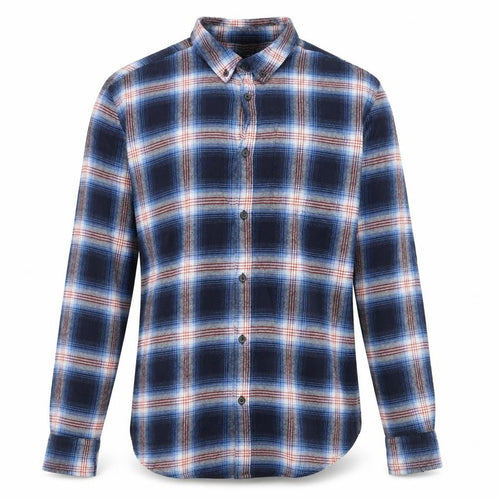 Avenue Mens Blue Plaid Cotton Button-Up Size XS Collared Button