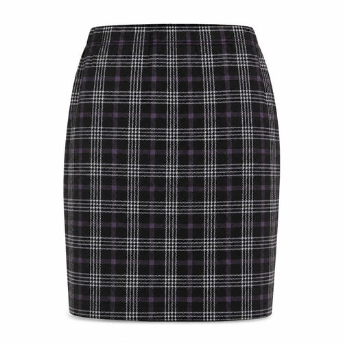 New Look Womens Black Plaid Polyester Straight & Pencil Skirt Size 10