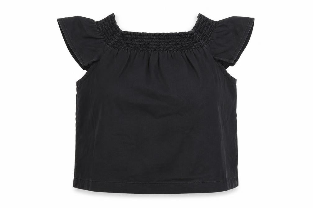 Next Womens Black Viscose Basic Blouse Size 12 Square Neck