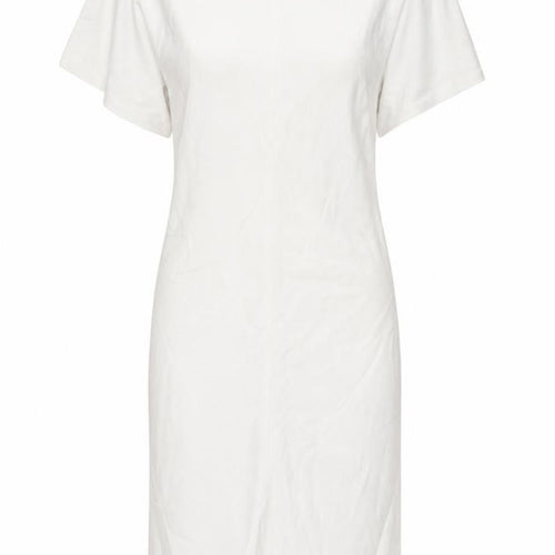 Zara Womens Ivory Polyester Pencil Dress Size S Round Neck Zip