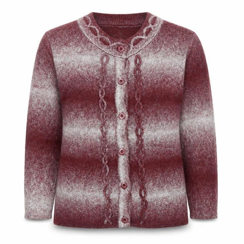 Fragrance Collections Womens Red Round Neck Acrylic Cardigan Jumper Size M - Size M-L