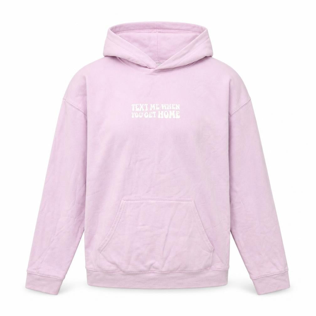 Front view of Skinny Dip women’s pink polyester pullover hoodie, size S, pullover