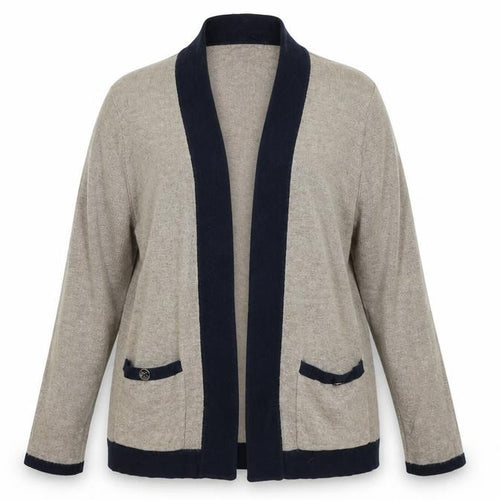 Marks and Spencer Womens Brown V-Neck Polyamide Cardigan Jumper Size 14