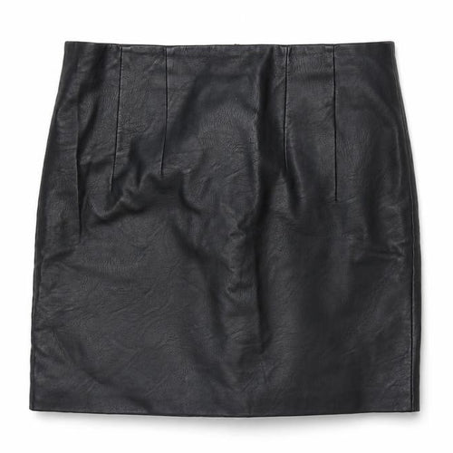 Topshop Womens Black Polyester Straight & Pencil Skirt Size 10 Zip