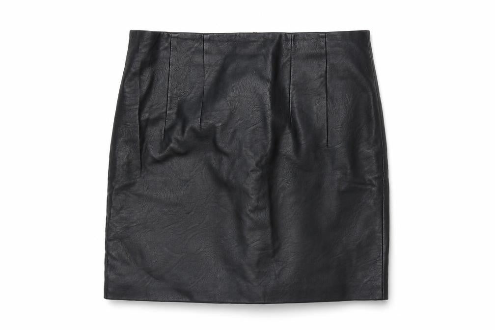 Topshop Womens Black Polyester Straight & Pencil Skirt Size 10 Zip