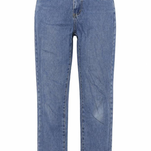 Preworn Womens Blue Cotton Straight Jeans Size 30 in L27 in Regular Button