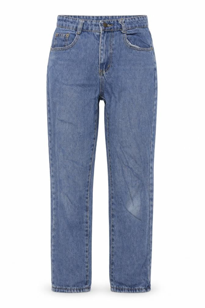 Preworn Womens Blue Cotton Straight Jeans Size 30 in L27 in Regular Button
