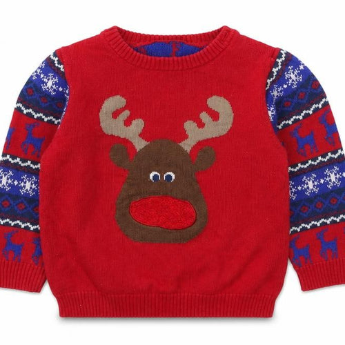 MY BABY Baby Red Acrylic Pullover Jumper Size 9-12 Months Pullover - Christmas