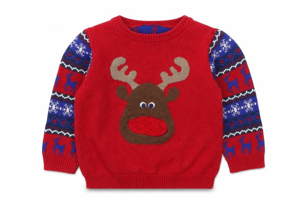 MY BABY Baby Red Acrylic Pullover Jumper Size 9-12 Months Pullover - Christmas