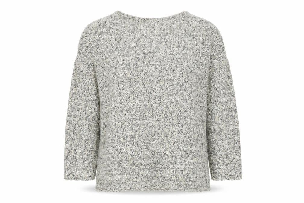 Front view of Tommy & Kate women’s beige scoop neck cotton jumper, size M