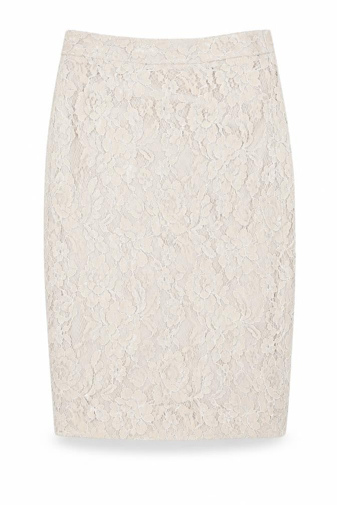 Bourne Womens Beige Floral Polyester Straight & Pencil Skirt Size 10 Zip