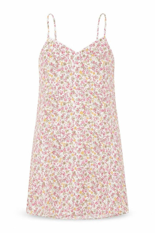 Front view of Primark women’s multicoloured floral 100% cotton a-line, size XS, v-neck pullover