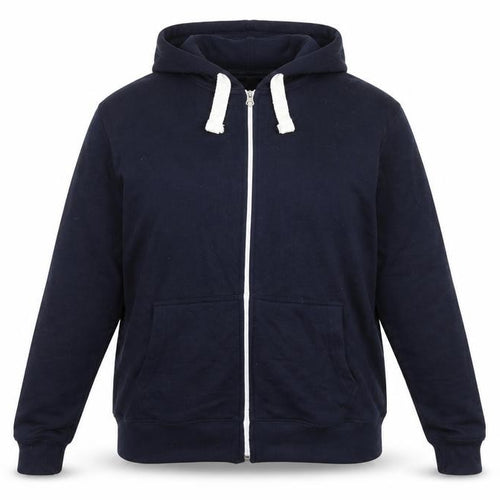 Malaika Womens Blue Cotton Full Zip Hoodie Size L Zip