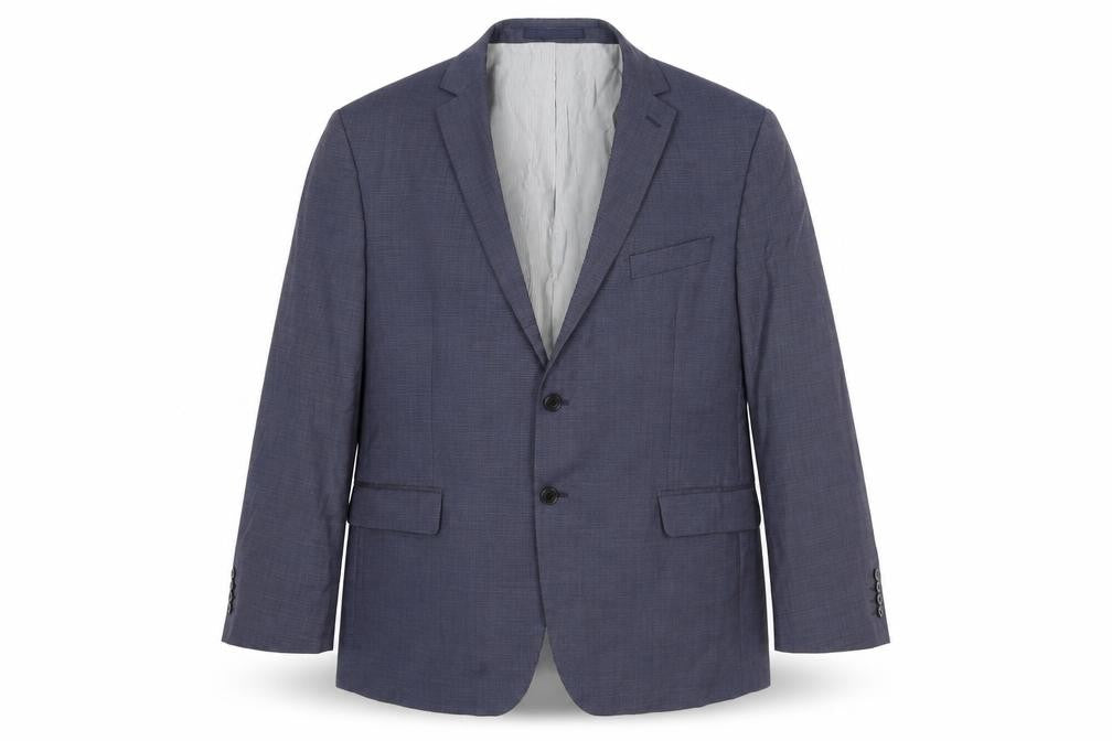 Front view of Marks & Spencer men’s grey wool jacket blazer, size M, regular