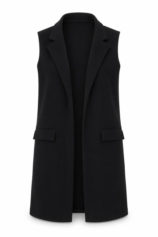Front view of I-X London women’s black jacket, size UK 10