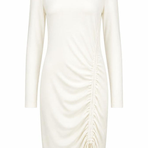 4th Reckless Womens Ivory Cotton Pencil Dress Size 8 Boat Neck Pullover