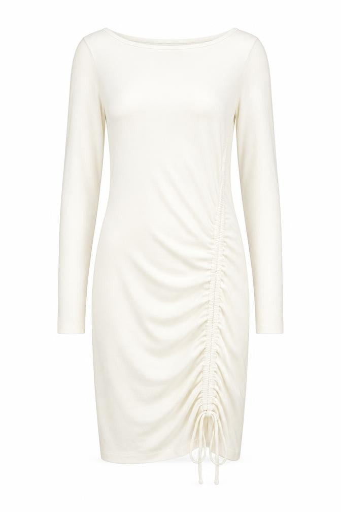 4th Reckless Womens Ivory Cotton Pencil Dress Size 8 Boat Neck Pullover