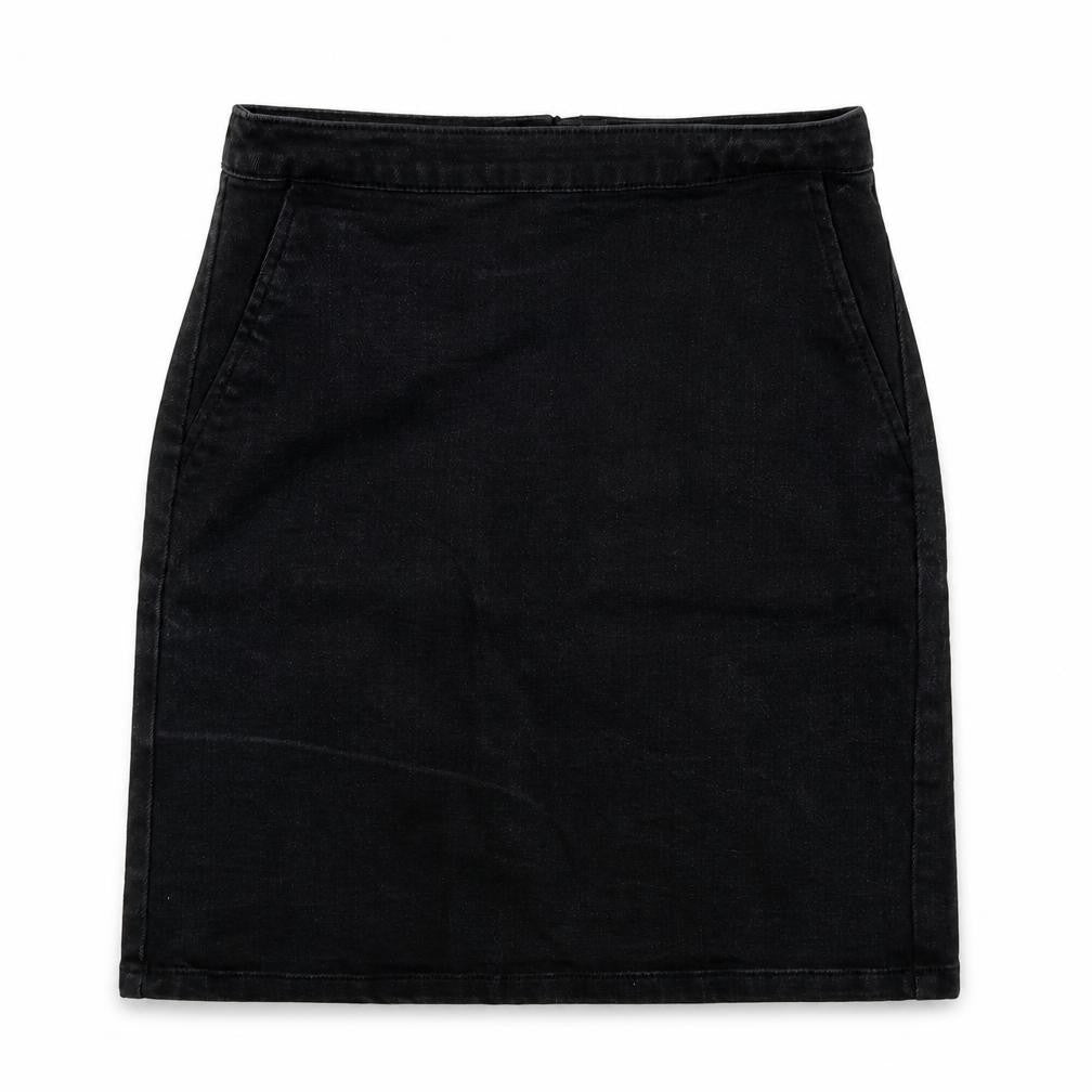 Ware Denim Womens Black Cotton Straight & Pencil Skirt Size 8 Zip
