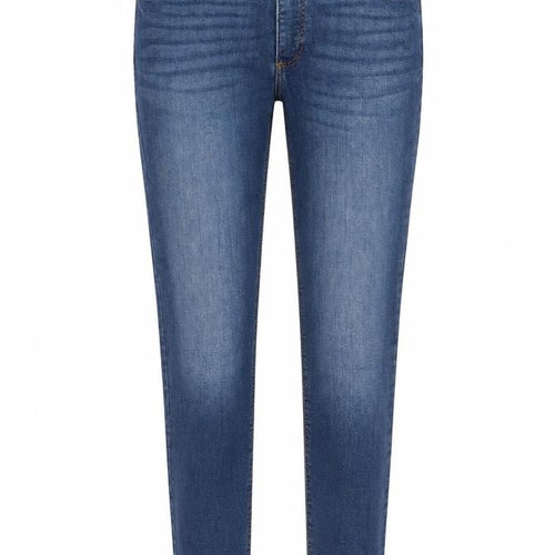 Denim & Co. Womens Blue Cotton Straight Jeans Size 10 Regular Zip