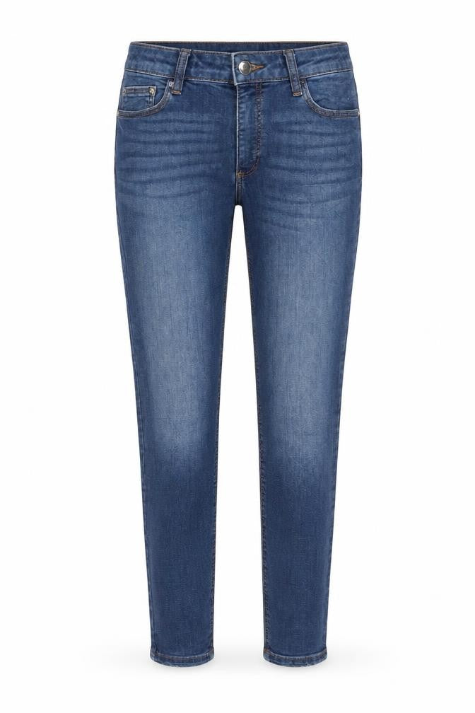 Denim & Co. Womens Blue Cotton Straight Jeans Size 10 Regular Zip