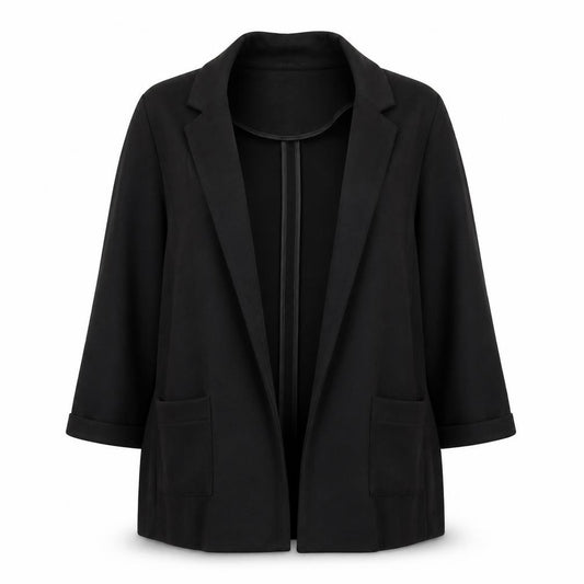 Front view of Red Herring women’s black jacket, size UK 12