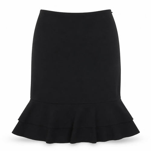 Precis Womens Black Polyester Trumpet Skirt Size 12 Zip