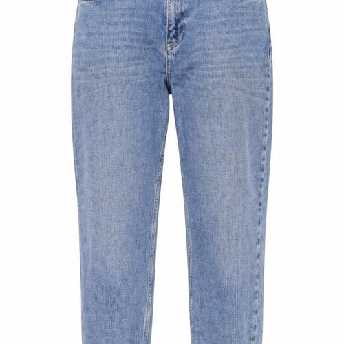Topshop Womens Blue Cotton Straight Jeans Size 30 Regular Zip