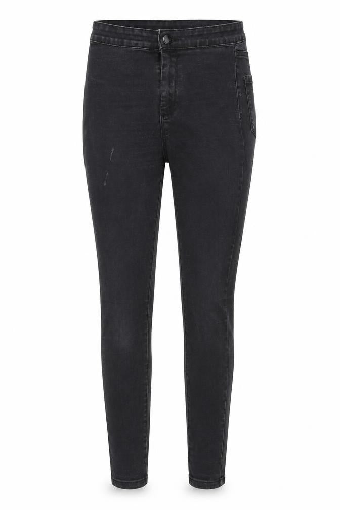 Denim & Co. Womens Black Cotton Skinny Jeans Size 12 Regular Zip