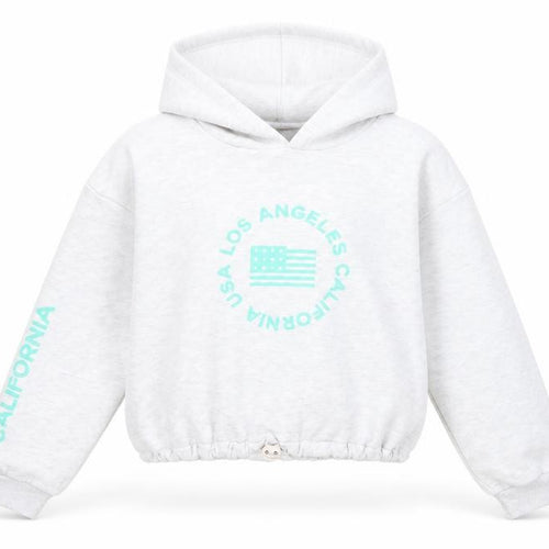 New Look Girls Grey Cotton Pullover Hoodie Size 14-15 Years Pullover - Los Angeles