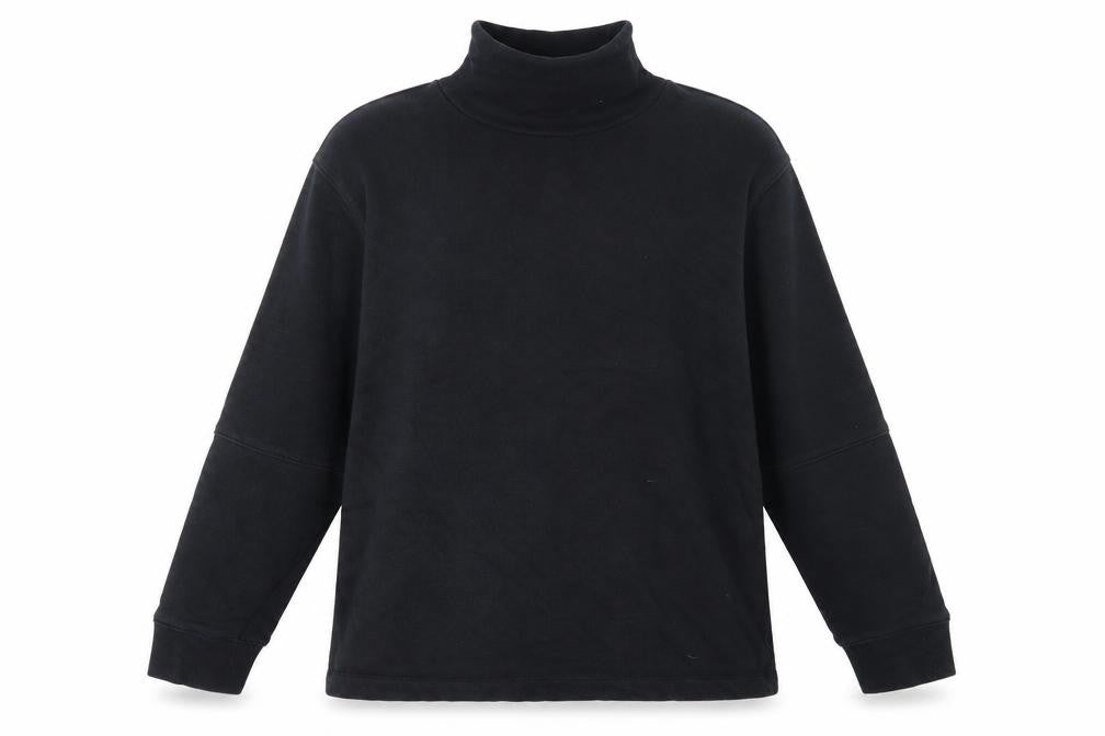 Front view of Marks & Spencer women’s black cotton pullover sweatshirt, size UK 14, pullover