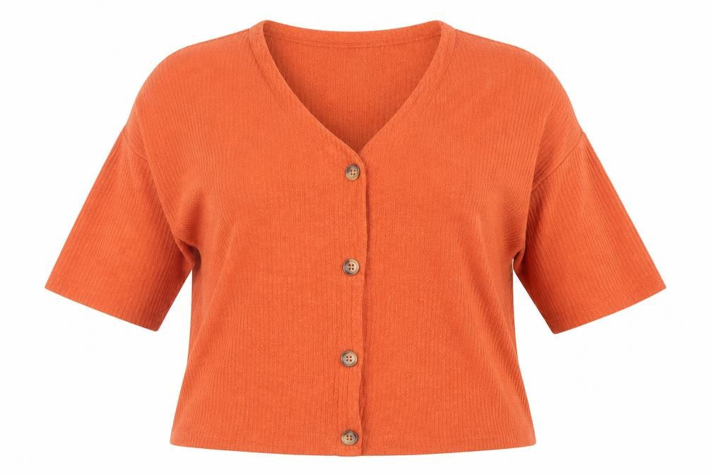New Look Womens Brown V-Neck Viscose Cardigan Jumper Size M