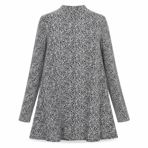 Papaya Womens Black Floral Viscose Fit & Flare Size M Round Neck Pullover