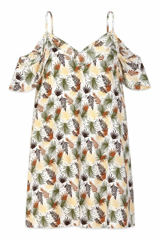 Front view of SHEIN women’s multicoloured floral polyester a-line, size L, v-neck pullover