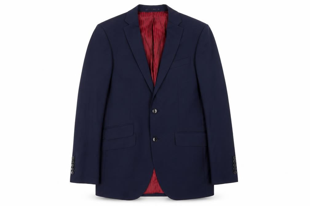 Red Select Mens Blue Polyester Jacket Blazer Size 38 Regular
