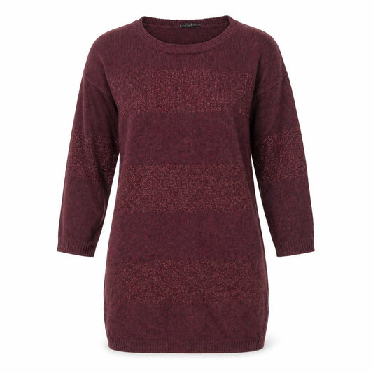 Front view of Next women’s red boat neck viscose jumper, size UK 8