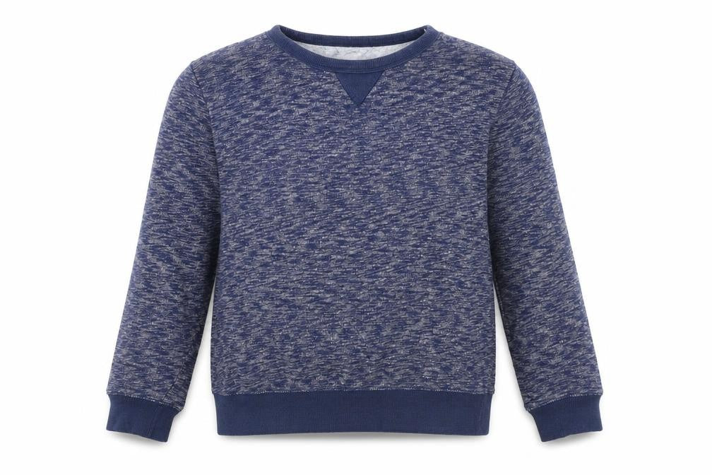 Front view of H&M girls’ blue cotton pullover sweatshirt, size 13-14, years pullover