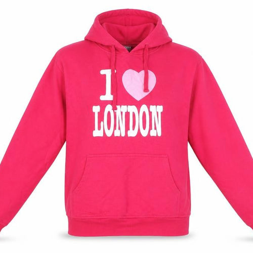 Preworn Womens Purple Cotton Pullover Hoodie Size S Pullover - I Love London