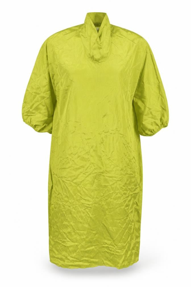 Front view of Zara women’s green viscose a-line, size M, cowl neck pullover
