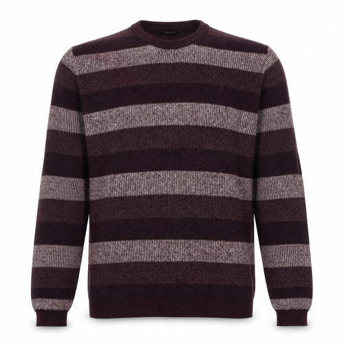 Debenhams Mens Red Round Neck Striped Cotton Pullover Jumper Size S Long Sleeve