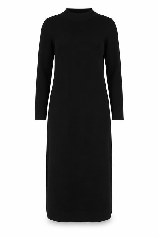 Front view of Jack Wills women’s black viscose a-line, size UK 10, round neck pullover