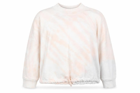 Front view of Next girls’ multicoloured cotton pullover sweatshirt, size 8, years drawstring