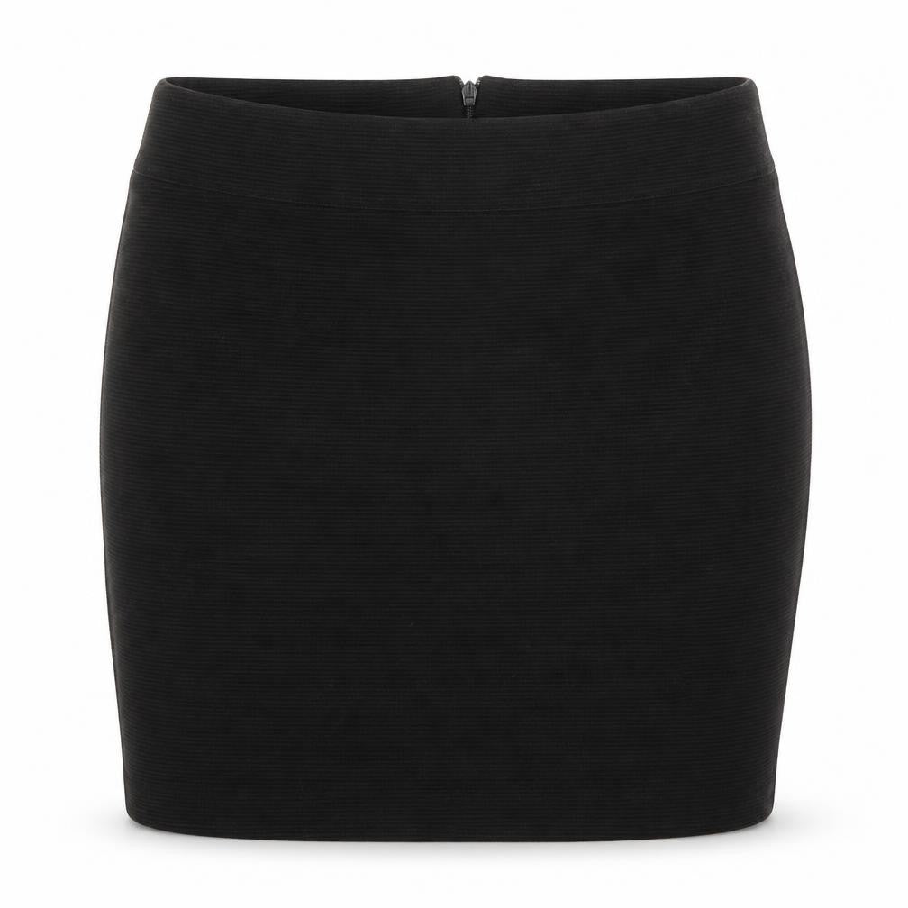 Front view of Gap women’s black polyester straight & pencil skirt, size M, zip