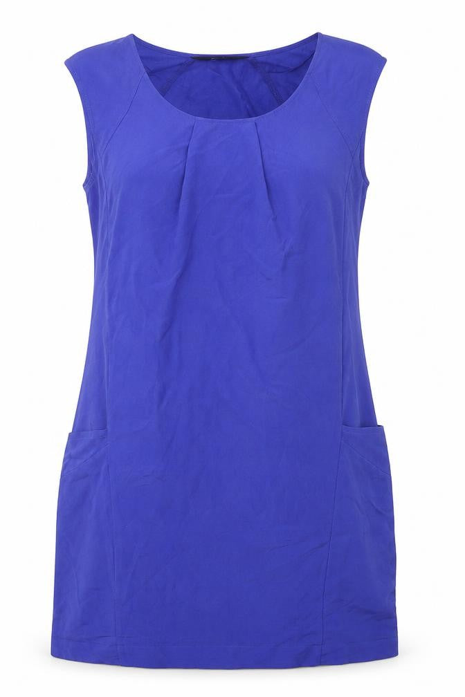 Front view of F&F women’s blue polyester a-line one size round neck pullover