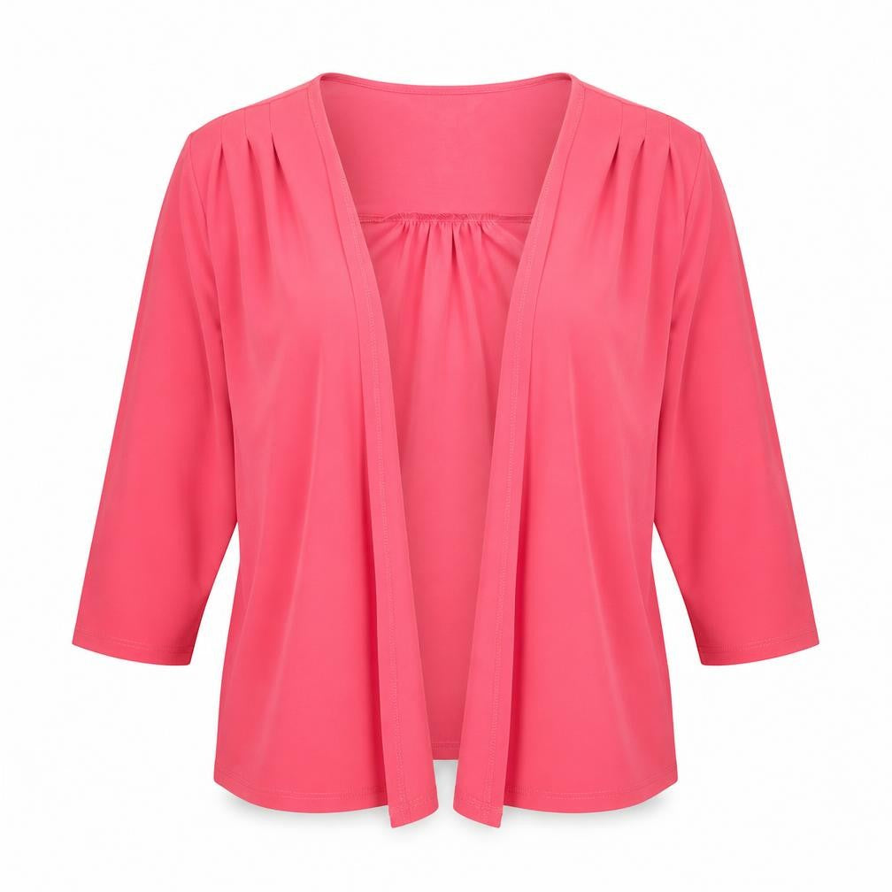 Nightingales Womens Pink V-Neck Polyester Cardigan Jumper Size 16